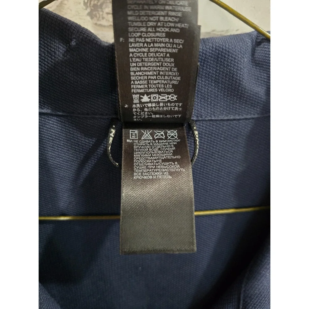 The North Face Apex‎ Men XL Full Zip Hooded Softshell Jacket Blue Drawstring Hem